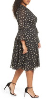 Thumbnail for your product : Tahari Floral Chiffon Tie Waist Dress