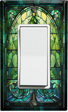 WorldAcc Christmas Festive Tree Lights 1 - Gang Toggle Light Switch Standard Wall Plate