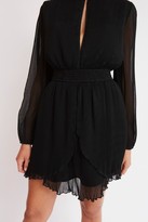 Thumbnail for your product : Finders Keepers BIJOU LONG SLEEVE MINI DRESS Black