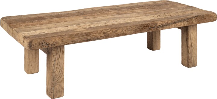 Rombouts Bespoke Oak Furniture Rustic Solid Weathered Oak Dutch Coffee Table With Natural Wood Color 1960s