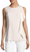 Thumbnail for your product : St. John Lightweight Satin-Back Crepe Top