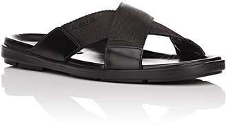 Prada Men's Crisscross-Strap Sandals