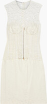 Thumbnail for your product : Stella McCartney Ellen layered cotton-blend lace and satin-jacquard dress