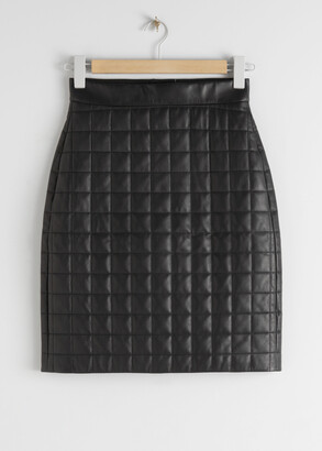 Quilted Leather Skirt | Shop the world’s largest collection of fashion ...