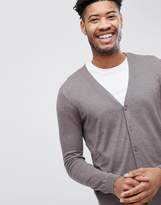 Thumbnail for your product : ASOS DESIGN TALL Cotton Cardigan In Brown