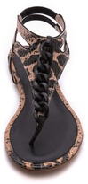 Thumbnail for your product : Derek Lam 10 Crosby Damast Chain Link Flat Sandals