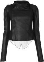 Thumbnail for your product : Rick Owens low neck biker jacket