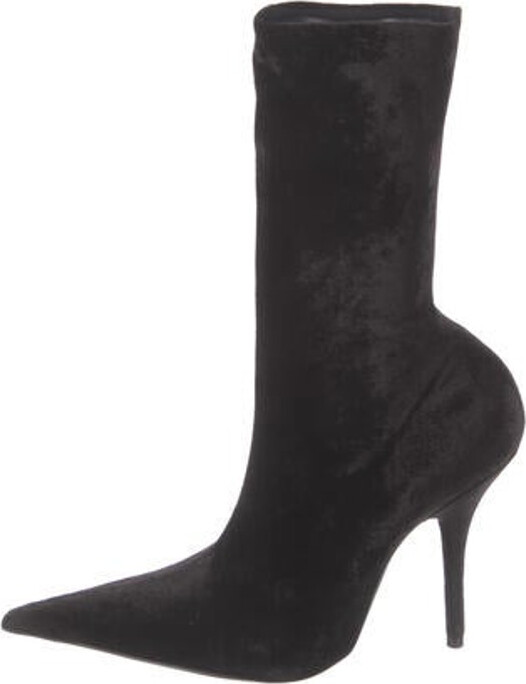 Balenciaga Velvet Sock Boots - ShopStyle