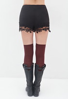 Thumbnail for your product : Forever 21 floral crochet-trim shorts