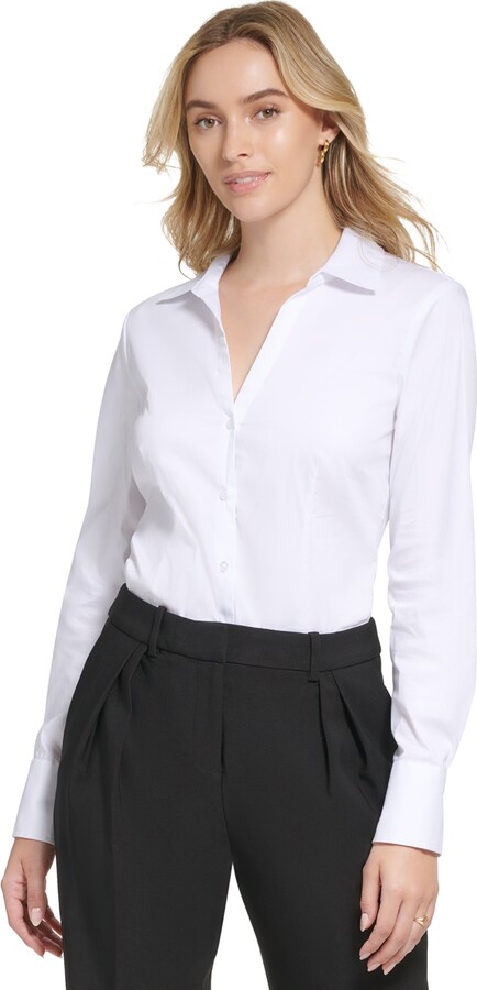 Calvin Klein Women's Button Down Shirts | ShopStyle