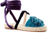 Thumbnail for your product : ATTICO Alma Velvet Espadrille Sandals