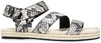 snakeskin espadrille sandals
