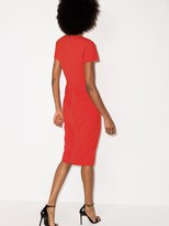 Thumbnail for your product : Victoria Beckham Short Sleeve Fitted Midi Dress