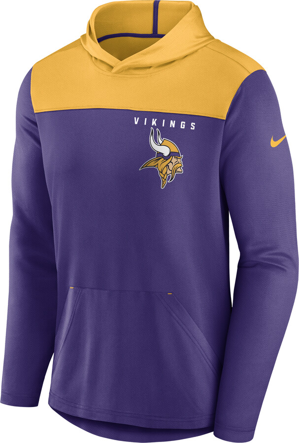 Men's Nike Purple/Black Minnesota Vikings Sideline Player Quarter-Zip Hoodie