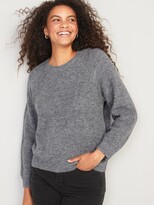 Thumbnail for your product : Old Navy Heathered Cozy Shaker-Stitch Pullover Sweater for Women
