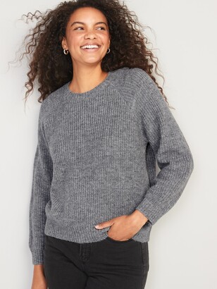 Old Navy Heathered Cozy Shaker-Stitch Pullover Sweater for Women