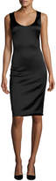 Thumbnail for your product : The Row Hurel Sleeveless Satin Fitted Dress, Black