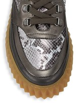 Thumbnail for your product : Voile Blanche Eva Shearling, Suede & Snakeskin-Embossed Leather Hiking Boots