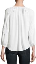 Thumbnail for your product : Joie Orval Lace-Trim Peasant Top, White