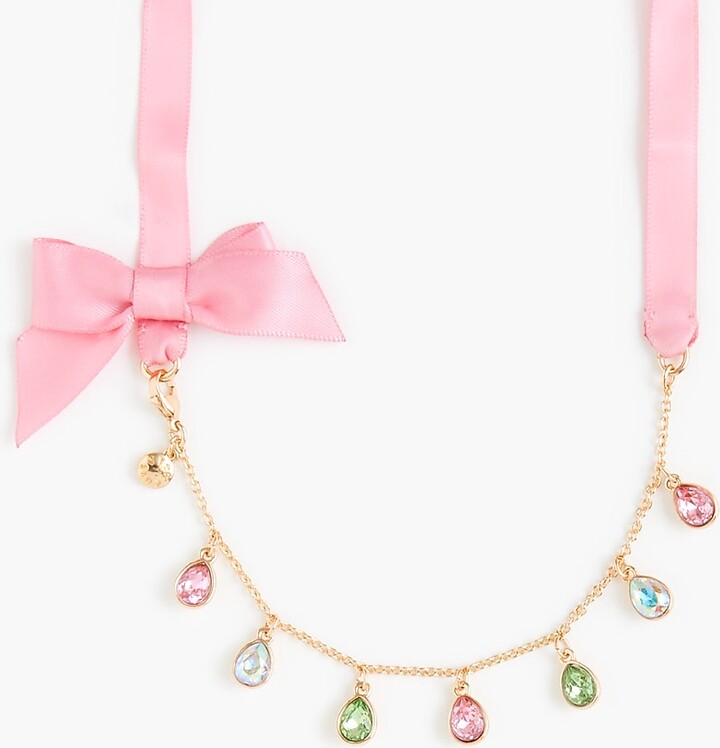 Girls' rainbow gems pendant necklace