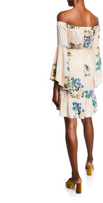 Astr Ophelia Off-the-Shoulder Floral Print Dress