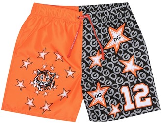 orange boy short swimwear