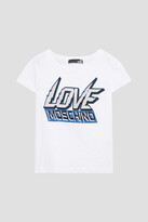 Thumbnail for your product : Love Moschino Crystal-embellished Printed Cotton-jersey T-shirt