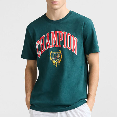 Champion Mens Crew Neck Short Sleeve Regular Fit Graphic T-Shirt