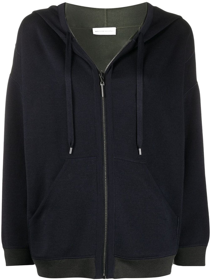 Maison Ullens Contrast-Trimmed Zip-Up Hoodie - ShopStyle