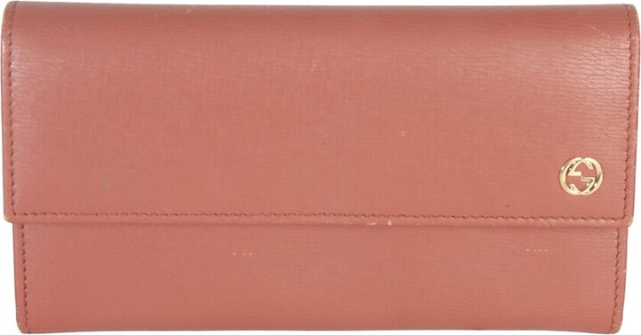Gucci Pink Leather Interlocking G Continental Wallet (Authentic Pre-Loved)