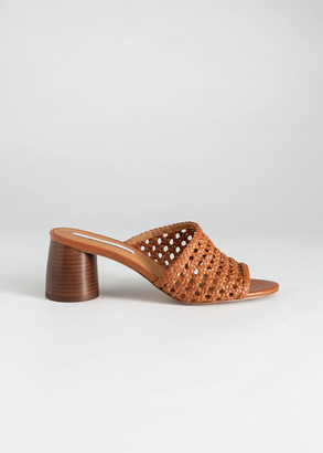 And other stories Woven Leather Heeled Sandals