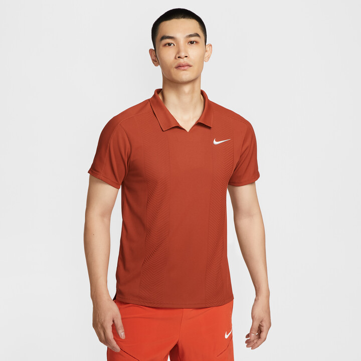 Nike Men's Court Slam Dri-FIT ADV Tennis Polo in Orange | HM6752-832