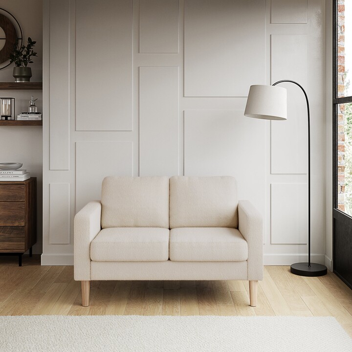 Dunelm Jacob Sherpa Compact 2 Seater Sofa Dark Grey ShopStyle