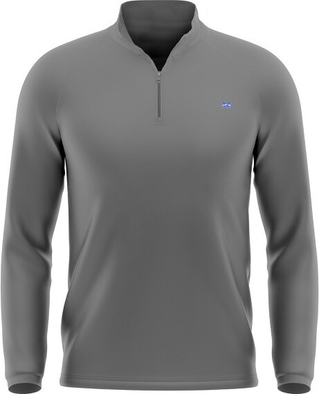 NCAA Men'sHamptonUniversityAdultActiveSport1/4ZipPulloverLeftChestLogoCharcoalSmall