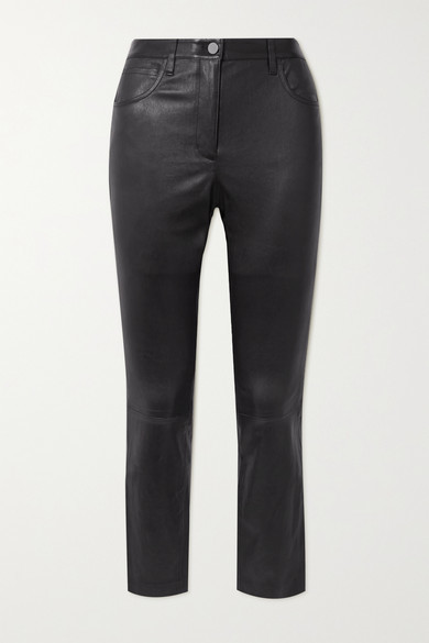 theory 5 pocket leather pants
