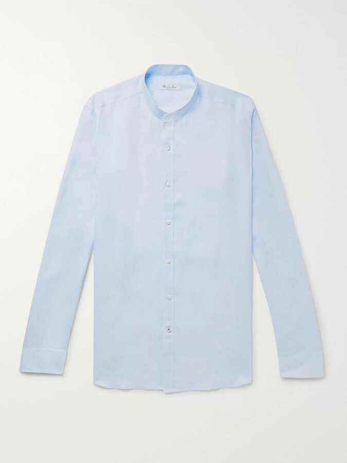 slim fit grandad shirt