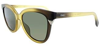 Fendi Ff0125 Mqq Yellow Grey Cat-eye Sunglasses