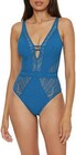 Becca Women's Show & Tell One Piece Swimsuit Contemporary Medium Lagoon