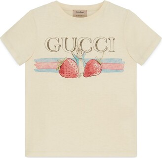 GUCCI PETER RABBIT コラボ Tシャツ クリーム色 新品 GUCCI ピーターラビット コラボ コットンTシャツ ベビー 18