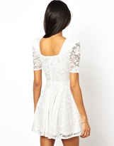 Thumbnail for your product : Zack John Lace Skater Dress With Sweetheart Neckline