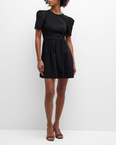 Thumbnail for your product : Black Halo Booker Puff-Sleeve Bow-Back Mini Dress