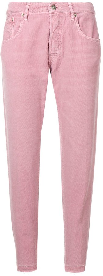 dusty pink corduroy trousers