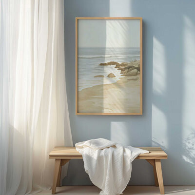 Highland Dunes Soft Shoreline Silence II Framed Print