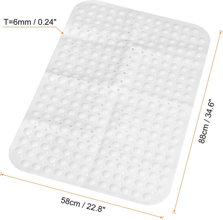 Theracare Non-slip Bath Mat For Tubs, Showers - Antifungal - 15 In