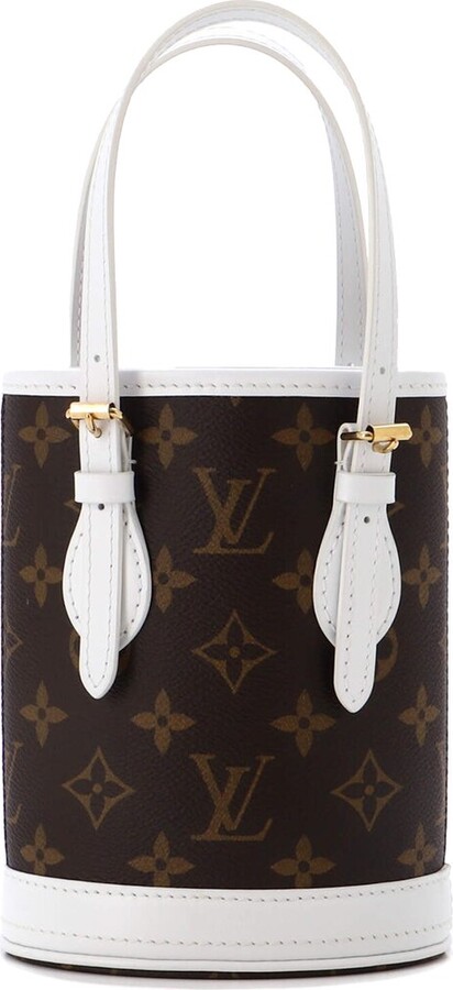 Louis+Vuitton+Speedy+Bandouliere+White+Strap+Duffle+Nano+Brown+Canvas for  sale online