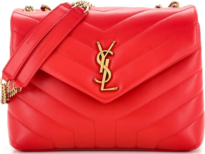 Yves Saint Laurent, Bags, Shiny Red Ysl Toy Loulou Bag