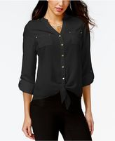 Thumbnail for your product : Thalia Sodi Solid Tie-Front Blouse, Only at Macy's