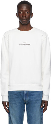 Maison Margiela Off-White Logo Crewneck Sweatshirt