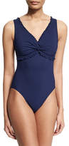 Thumbnail for your product : Karla Colletto Ruffle Twist Underwire One-Piece Swimsuit