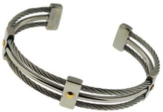 Unknown Stainless Steel 3 Row Cable Bangle